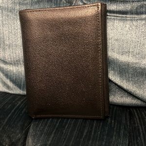 Black English leather wallet